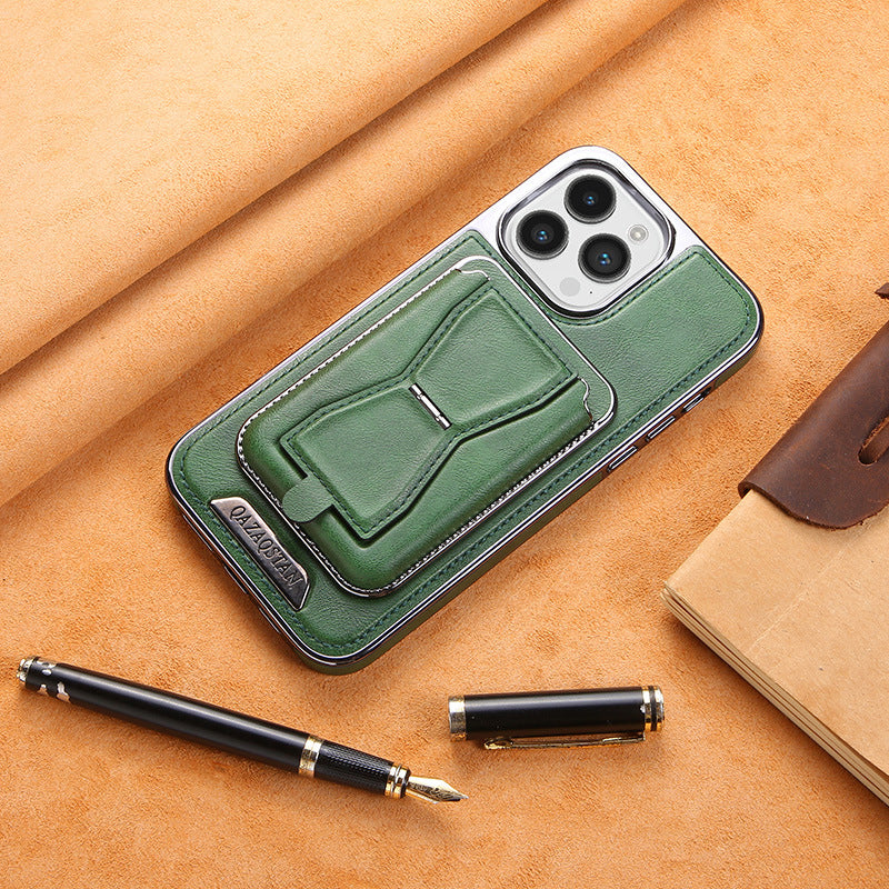 Luksusnahkainen iPhone-kotelo irrotettavalla magneettiteipillä