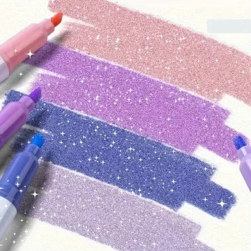 Kaksikärkinen glittertussikynä