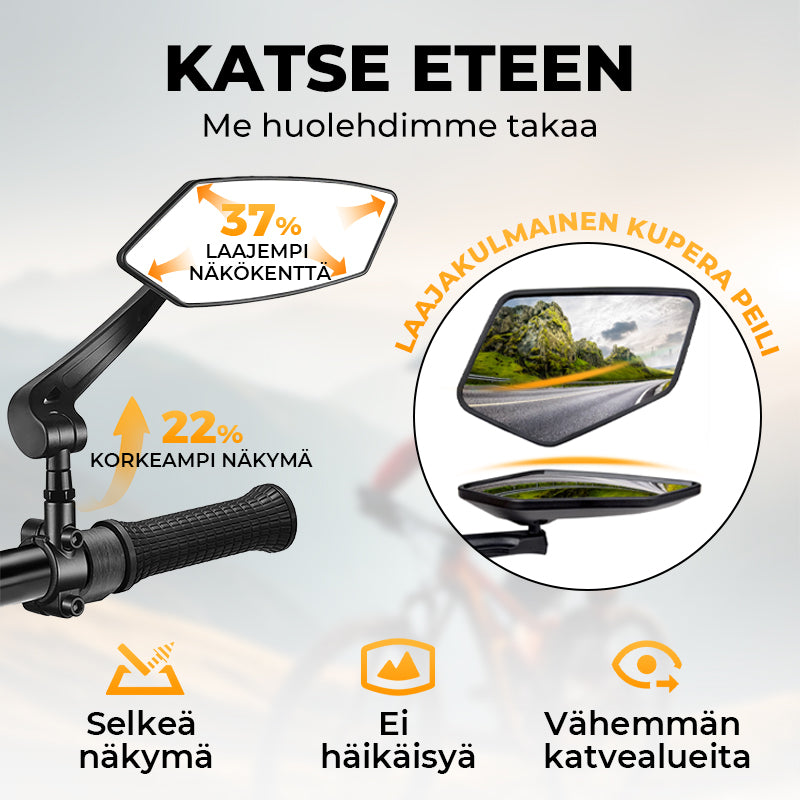 360° käännettävä säädettävä polkupyörän takanäyttöpeili