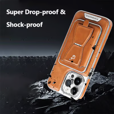 Luksusnahkainen iPhone-kotelo irrotettavalla magneettiteipillä