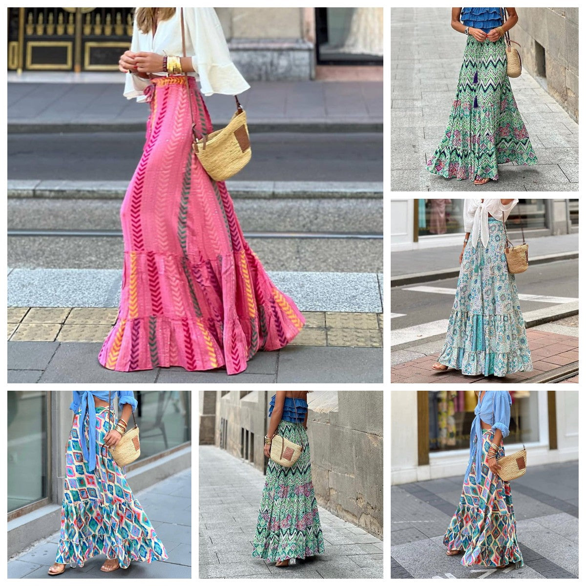 đKuuma myynti 49% POISđ„KesĂ€loma Tulostettu PuolipitkĂ€ Hame