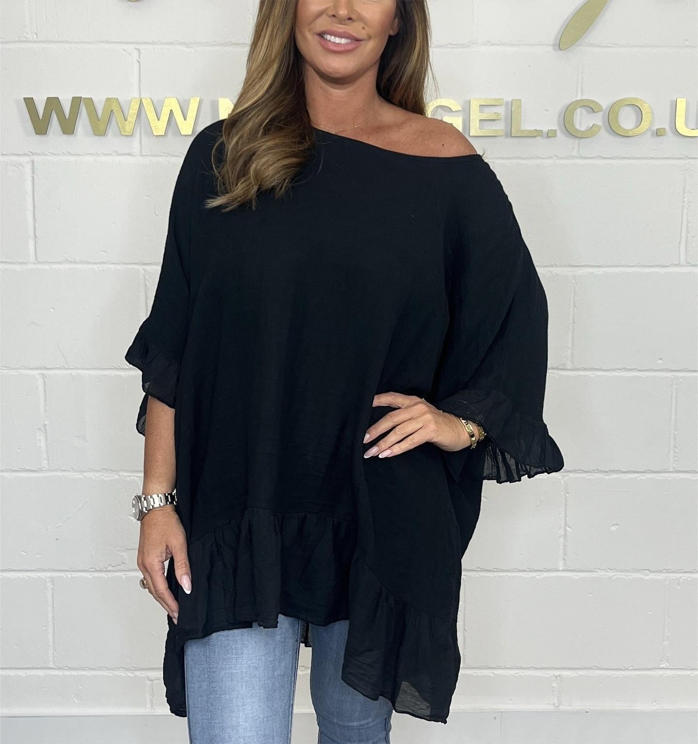 Naisten Löysä Pliseerattu Off Shoulder Pusero