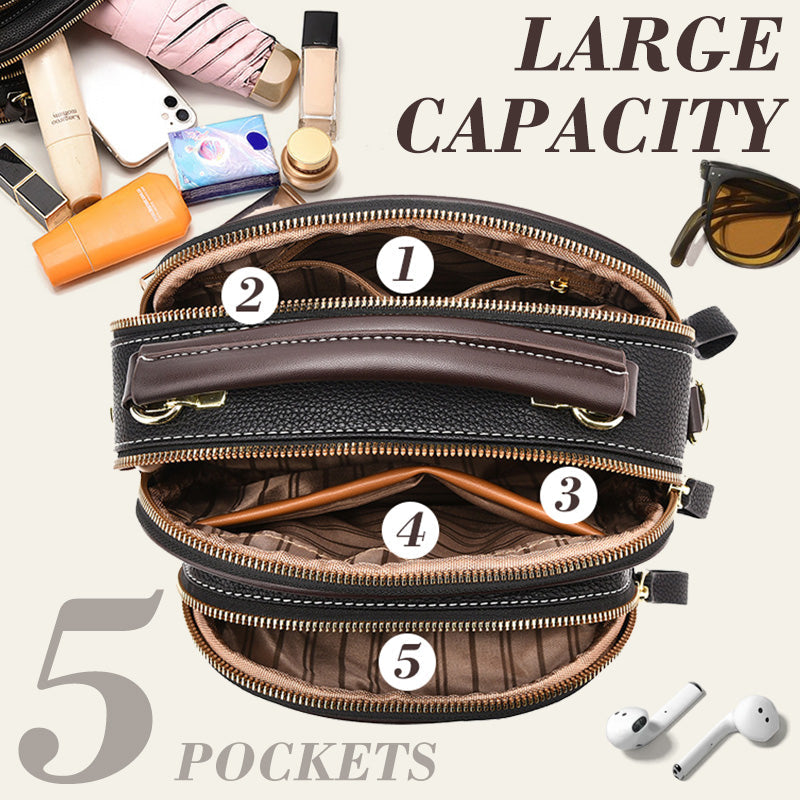 Jopa 49 % alennusta!!✨Klassinen monitoiminen osasto nahka Crossbody laukku