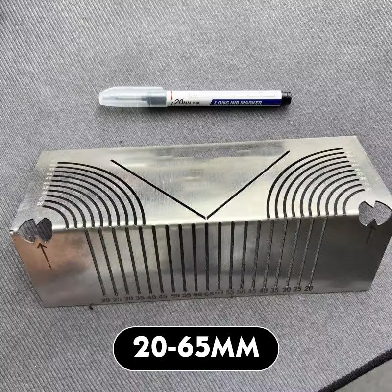 Square Stainless Steel 90° Arc Angle Marking Ruler