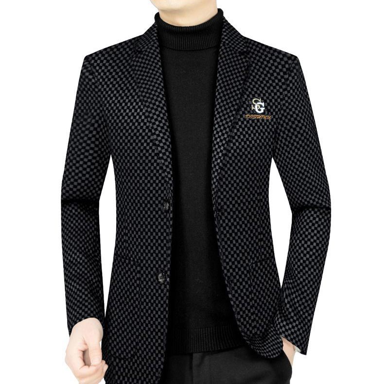 Miesten slim-fit rento puku takki