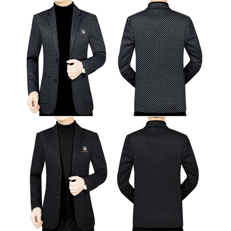 Miesten slim-fit rento puku takki