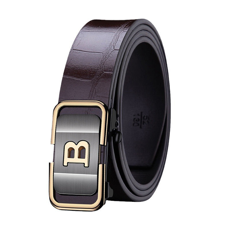 Miesten krokokuvioinen automaattinen solkivyö