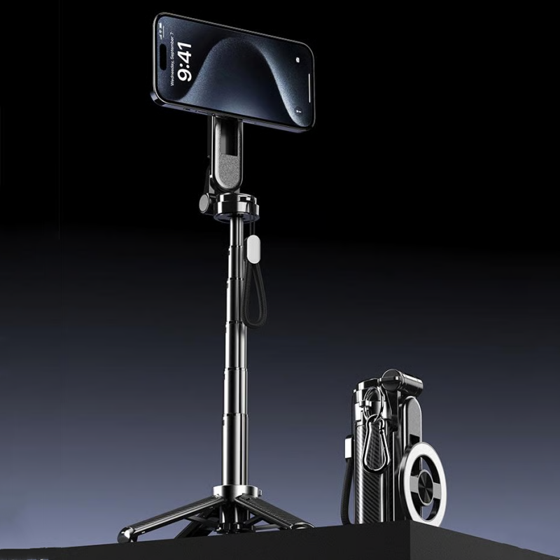 4-in-1 Monitoiminen 360° Kääntyvä Magneettinen Selfiekeppi