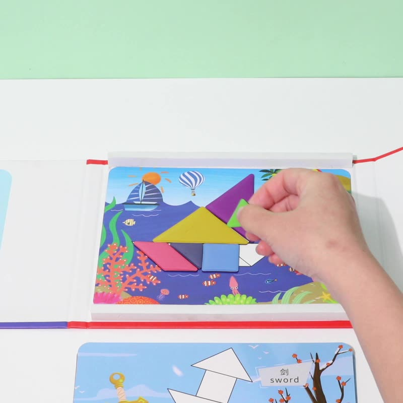 Lasten Magneettinen Tangram-Palapelisarja