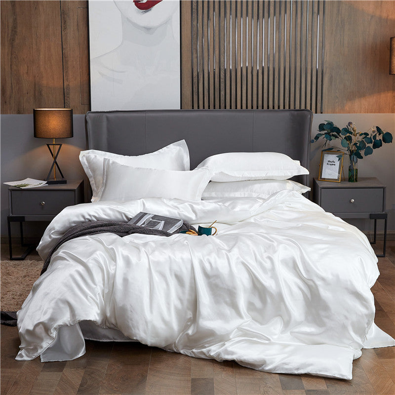 đž25 Momme Luxury silkki sĂ€ngyn tarvikkeet setti 4