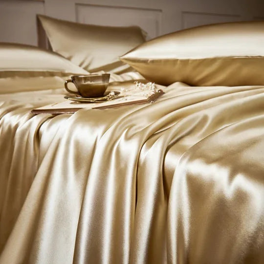 đž25 Momme Luxury silkki sĂ€ngyn tarvikkeet setti 4
