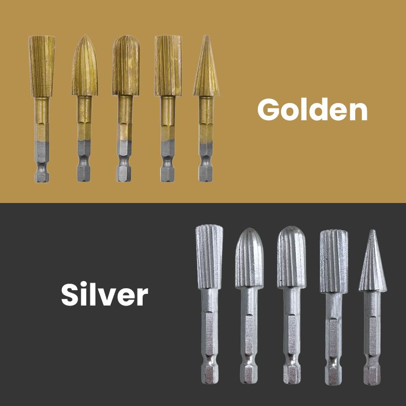 Pousbo® 5pcs Heavy Duty Rotary File Grinding Tools