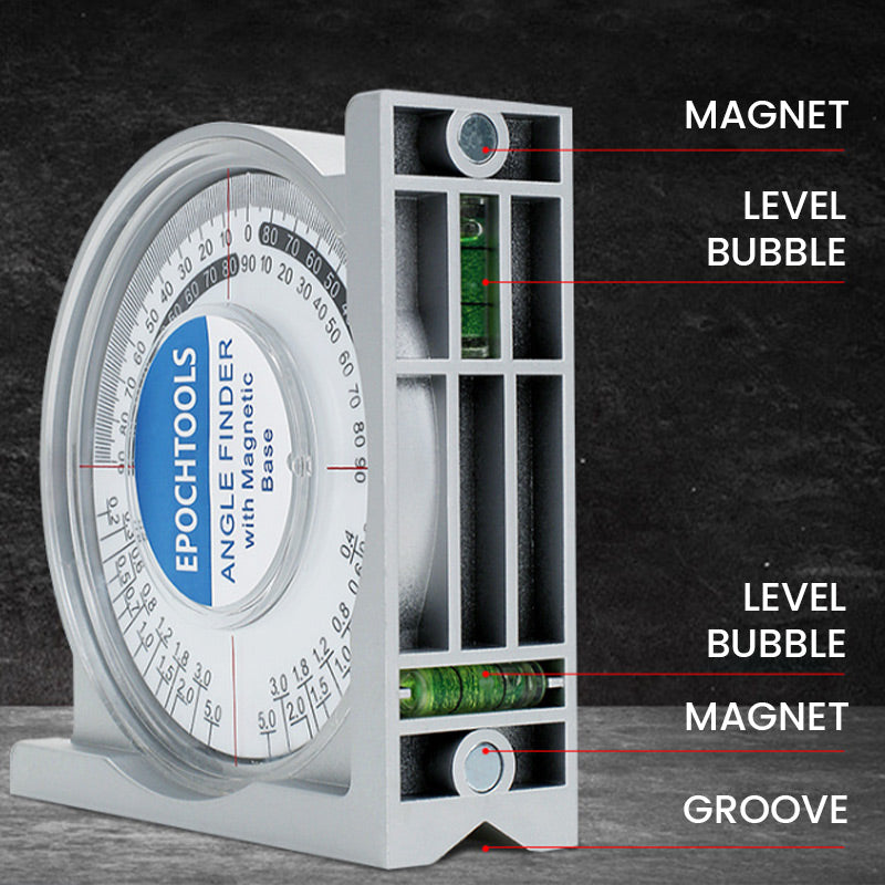Monitoiminen kulmaa mittaava instrumentti - Pohjassa vahva magneettisuus
