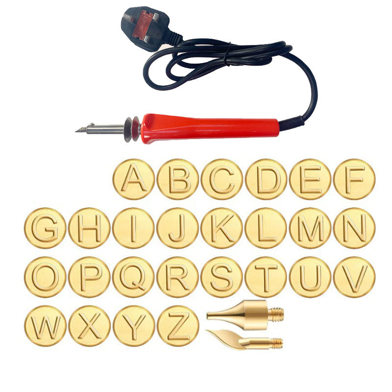 ✨ Rajoitetun ajan tarjous ✨--✉️26 Aakkoset Kuparimuotti - DIY puunpoltto / veistosarja