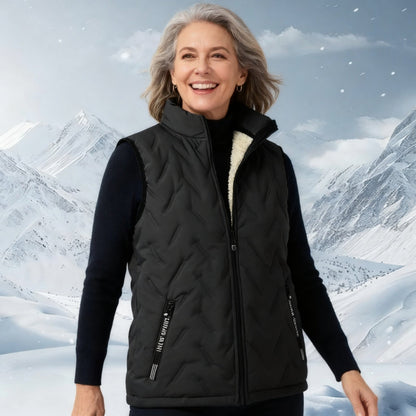💖KUUMA TARJOUS 50 % ALENNUS✨️❄️ Unisex talvinen lämmin hihaton tikattu liivi fleecevuorella