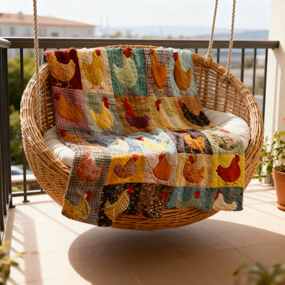 ⏳Begrenzte Zeit 50% Rabatt🍂Vintage Plaid-Decke mit Hahn-Motiv