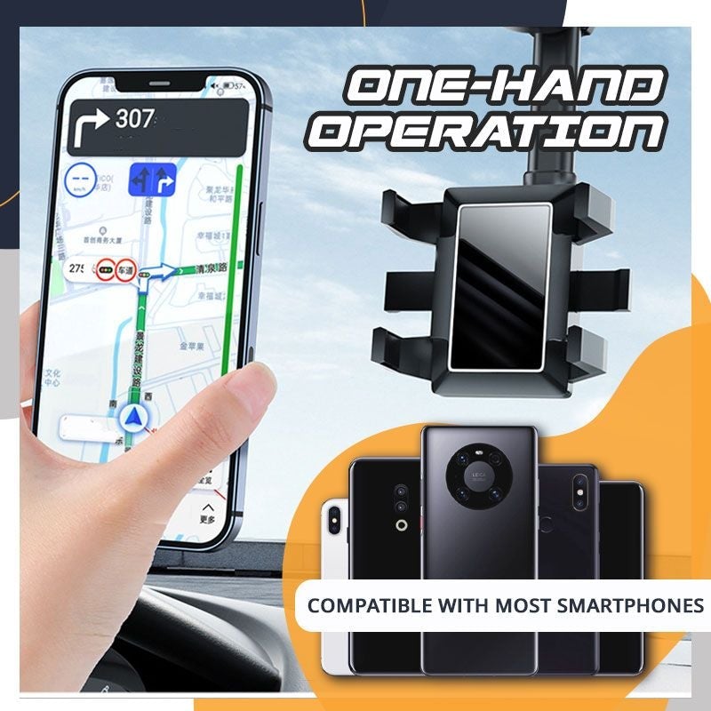 Kääntyvä ja Sisäänvedettävä Puhelinteline Autoon