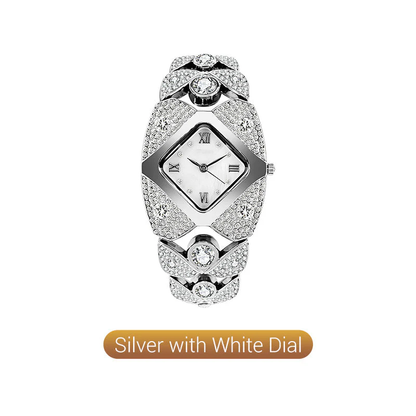 ⏳Limited-time 50% off⏰Retro Quartz Watch with Sparkling Rhinestones⌚