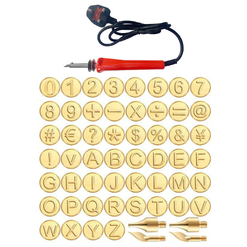 ✨ Rajoitetun ajan tarjous ✨--✉️26 Aakkoset Kuparimuotti - DIY puunpoltto / veistosarja