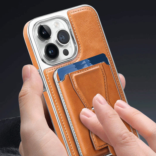 Luksusnahkainen iPhone-kotelo irrotettavalla magneettiteipillä