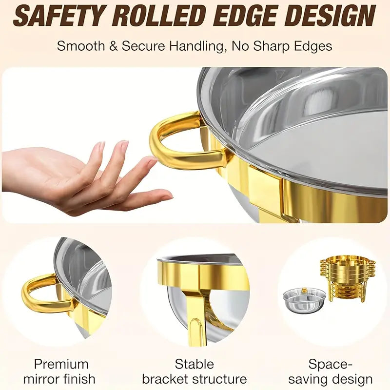 🔥Ruostumattomasta teräksestä valmistettu chafing dish -buffet-setti🍽️✨