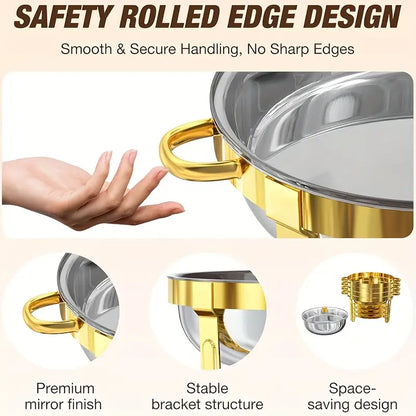 🔥Ruostumattomasta teräksestä valmistettu chafing dish -buffet-setti🍽️✨