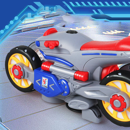 🎁【Paras lahja lapselle】💥 Uusi muuntautuva sähköinen valo- ja musiikkomoottoripyörä