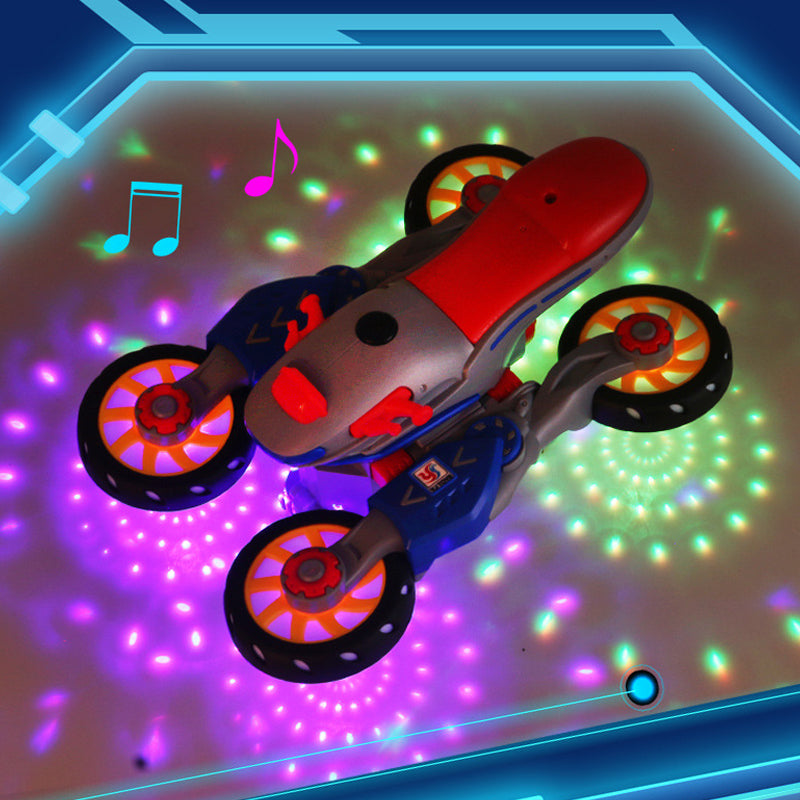 🎁【Paras lahja lapselle】💥 Uusi muuntautuva sähköinen valo- ja musiikkomoottoripyörä