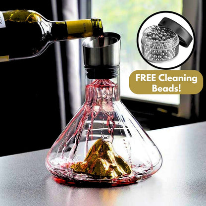 Punaviini dekantteri vesiputousvaikutuksella - Kodin ideoita