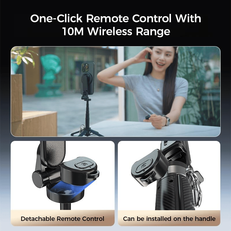 4-in-1 Monitoiminen 360° Kääntyvä Magneettinen Selfiekeppi