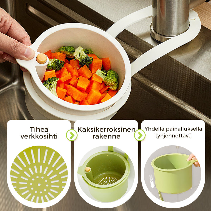 🎉 Osta 3, Saat 2 ILMAISEKSI – Monikäyttöinen keittiön tiskialtaan siiviläkori