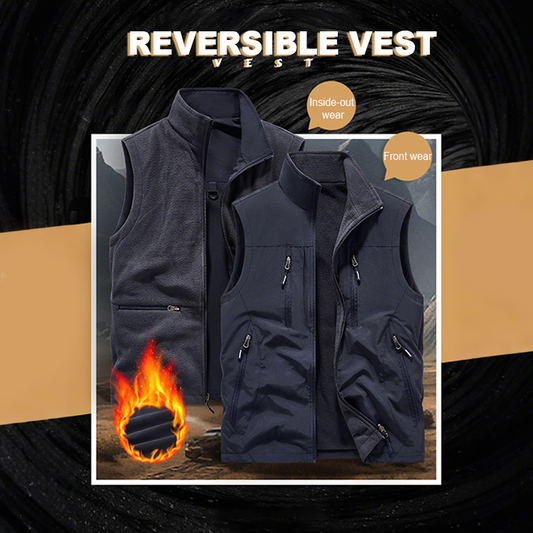 ⏰ Rajoitettu aika — 50 % ALENNUS 🔥 🧥 Miesten ylisuurikokoinen hihaton liivitakki taskuilla