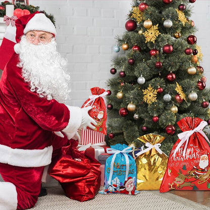 🎅🎁Joululahjapussi kiristysnauhalla