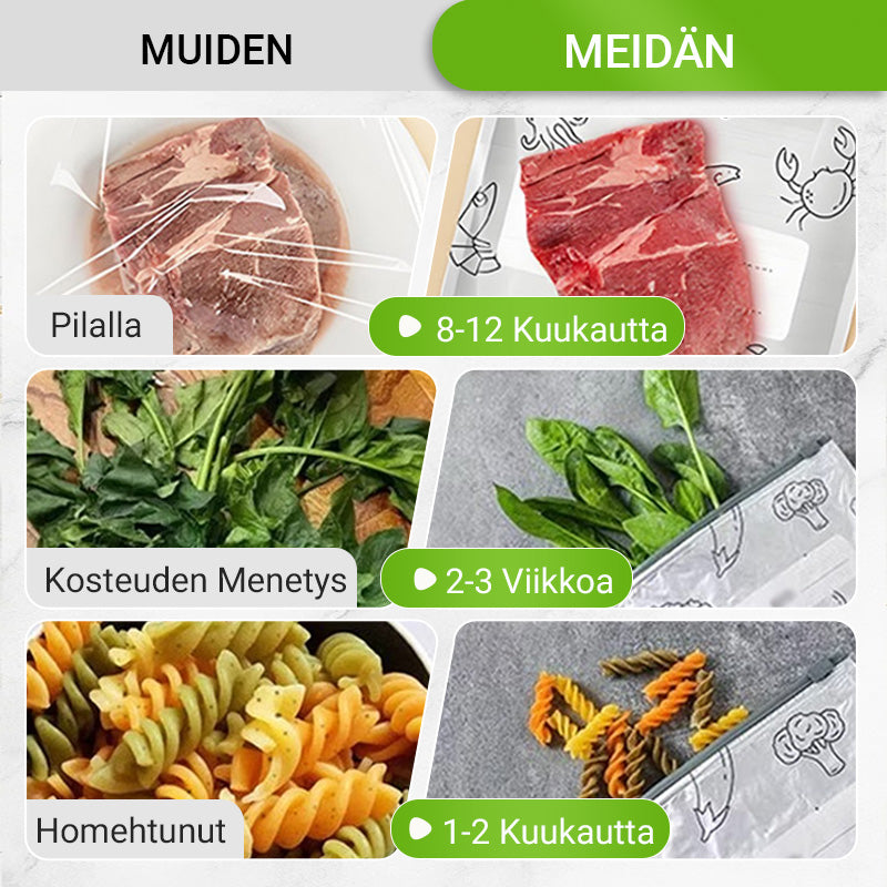 Uudelleenkäytettävät alumiinifolio- ja suljettavat säilytyspussit