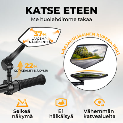 360° käännettävä säädettävä polkupyörän takanäyttöpeili
