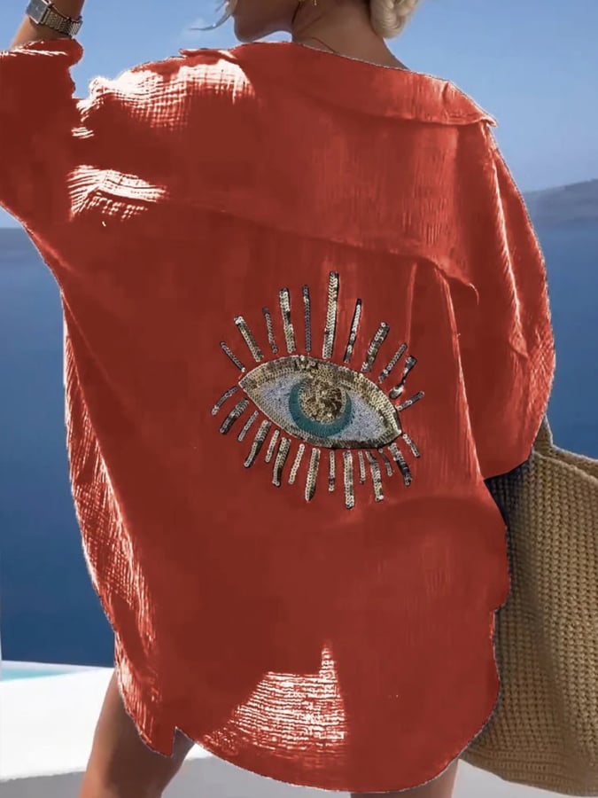 🏆2024 Summer Limited Edition🔥Vapaa-ajan paljettikoristeinen paita