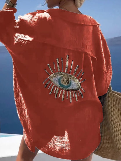 🏆2024 Summer Limited Edition🔥Vapaa-ajan paljettikoristeinen paita