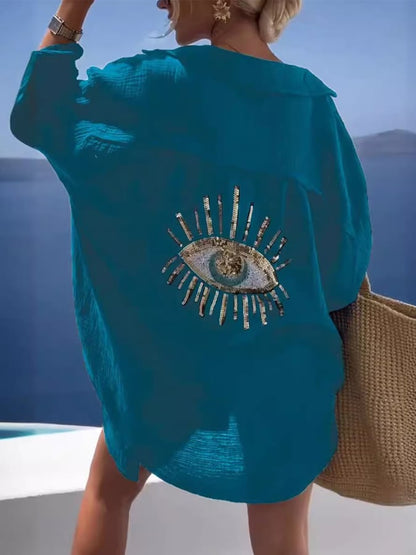 🏆2024 Summer Limited Edition🔥Vapaa-ajan paljettikoristeinen paita