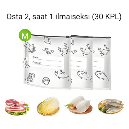 Uudelleenkäytettävät alumiinifolio- ja suljettavat säilytyspussit