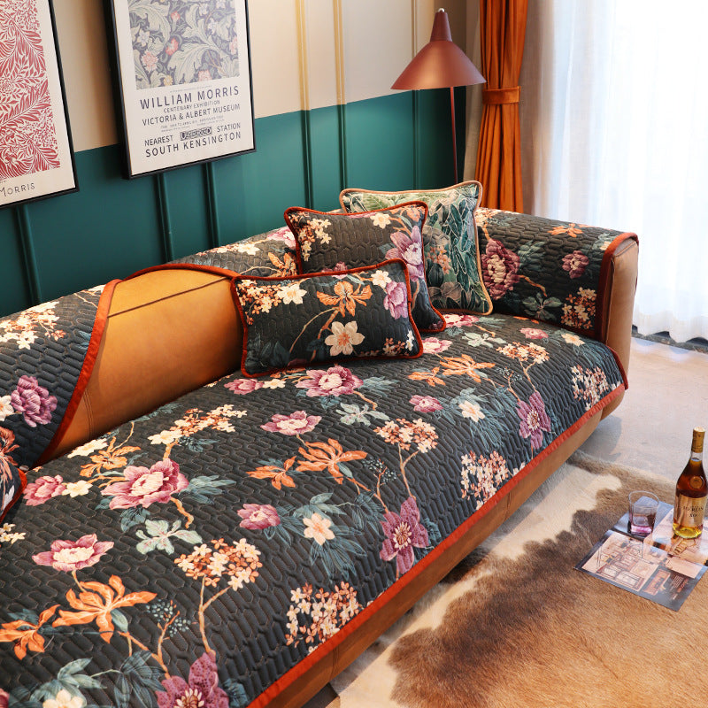 ✨Trooppisen sademetsän kuviolla varustettu naarmuja estävä sohvan suojapäällinen