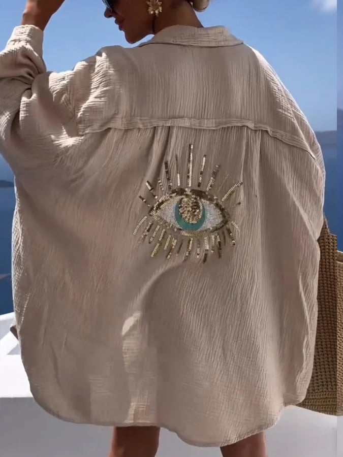 🏆2024 Summer Limited Edition🔥Vapaa-ajan paljettikoristeinen paita