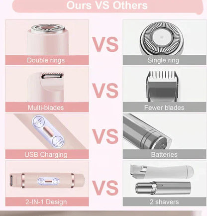 🎉 Viimeisen päivän tarjous -49% ALE 🔥 2-in-1 Naisten sähköinen langaton partaterä