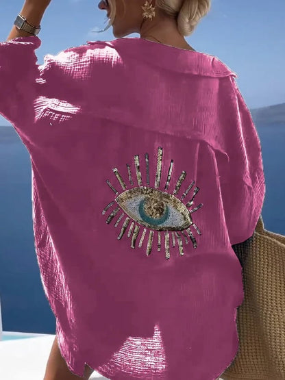 🏆2024 Summer Limited Edition🔥Vapaa-ajan paljettikoristeinen paita