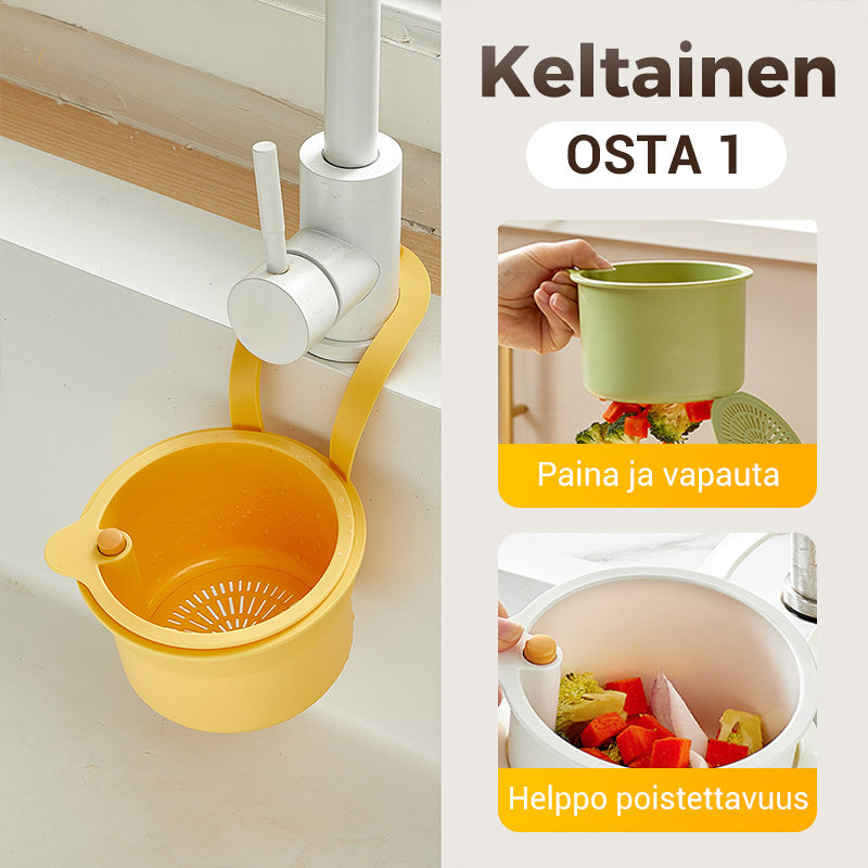 🎉 Osta 3, Saat 2 ILMAISEKSI – Monikäyttöinen keittiön tiskialtaan siiviläkori