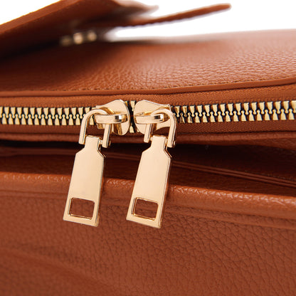 Uniikki muotoilu olkalaukku nahasta