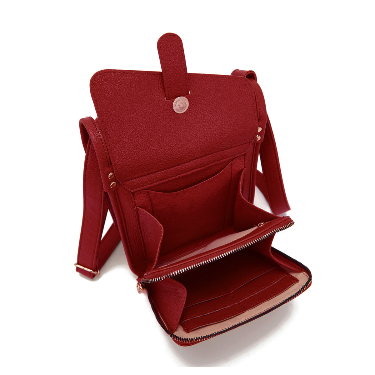 Uniikki muotoilu olkalaukku nahasta