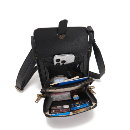 Uniikki muotoilu olkalaukku nahasta