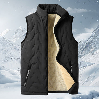 💖KUUMA TARJOUS 50 % ALENNUS✨️❄️ Unisex talvinen lämmin hihaton tikattu liivi fleecevuorella