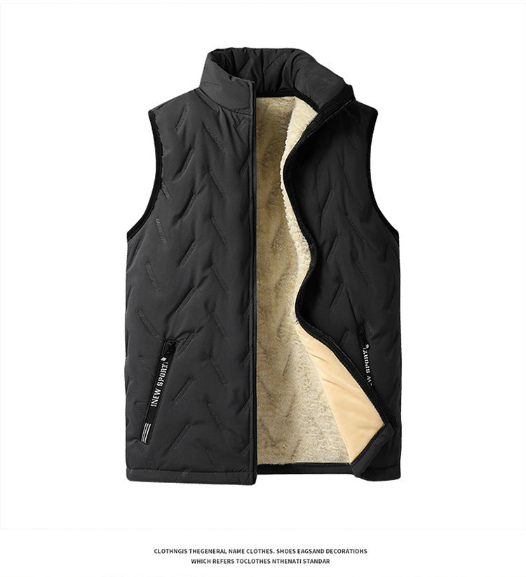 💖KUUMA TARJOUS 50 % ALENNUS✨️❄️ Unisex talvinen lämmin hihaton tikattu liivi fleecevuorella