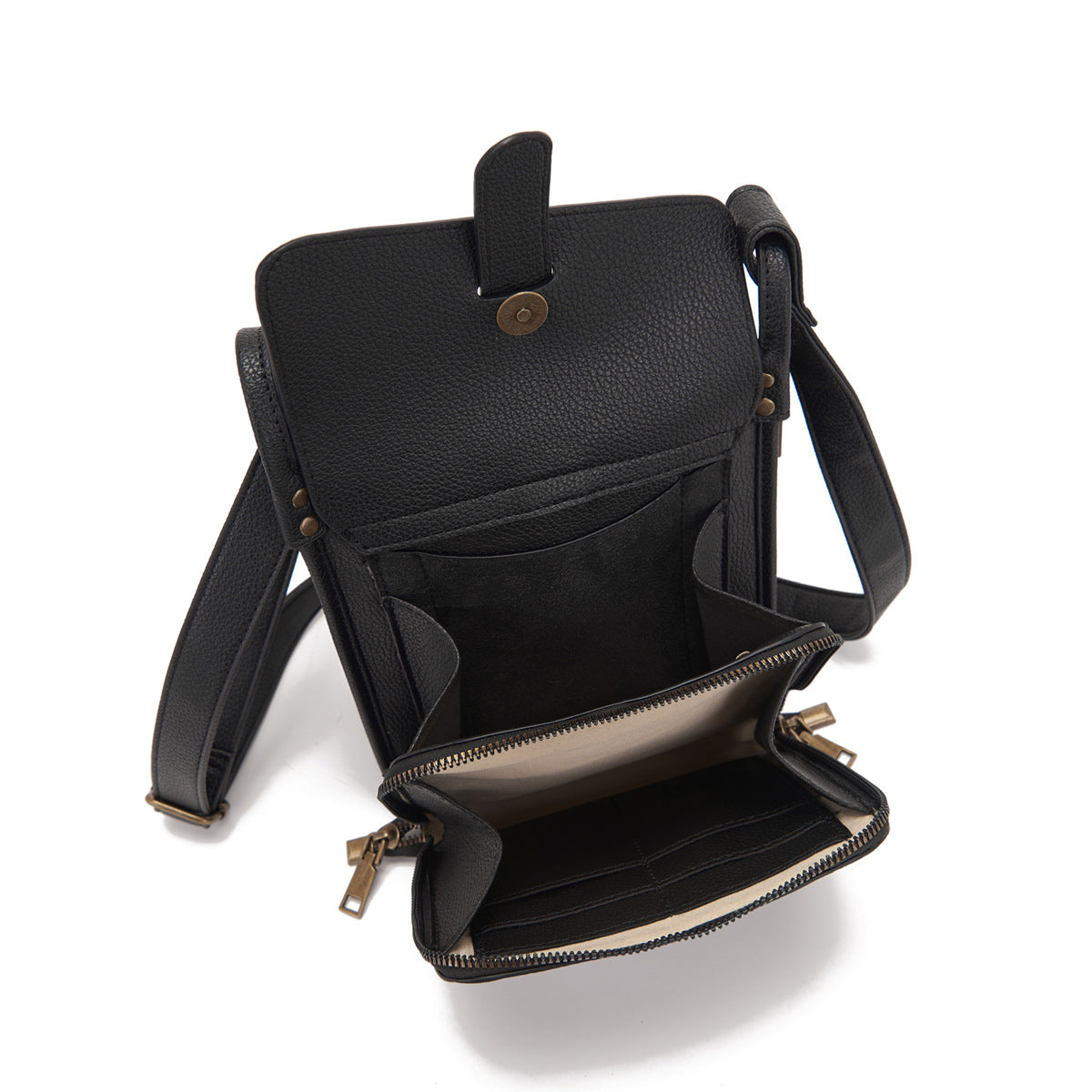 Uniikki muotoilu olkalaukku nahasta